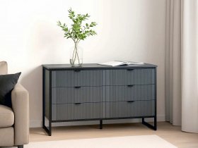 Комод 6 ящиков Нора (металл бруклин/графит) в Ташаре - tashara.mebel-nsk.ru | фото