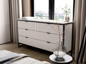 Комод 6 ящиков Нора (персидский жемчуг) в Ташаре - tashara.mebel-nsk.ru | фото