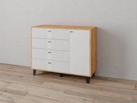Комод «Катрин-13» (дуб крафт золотой/карбон фарфор) в Ташаре - tashara.mebel-nsk.ru | фото