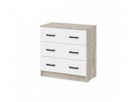 Комод КМ-02 Ронда (дуб крафт серый/дуб крафт белый) в Ташаре - tashara.mebel-nsk.ru | фото