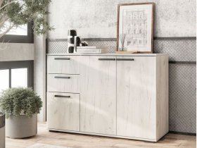 Комод Стандарт-3 NEW (дуб крафт белый) в Ташаре - tashara.mebel-nsk.ru | фото