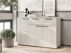 Комод Стандарт-4 NEW (дуб крафт белый) в Ташаре - tashara.mebel-nsk.ru | фото