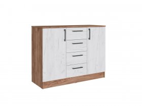 Комод Вегас (дуб крафт табачный/дуб крафт белый) в Ташаре - tashara.mebel-nsk.ru | фото