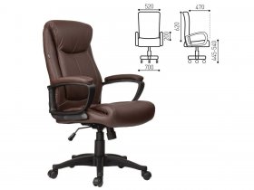 Кресло офисное BRABIX Enter EX-511, коричневое в Ташаре - tashara.mebel-nsk.ru | фото