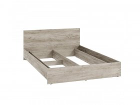 Кровать двухспальная КР-160 Ронда (дуб крафт серый) в Ташаре - tashara.mebel-nsk.ru | фото
