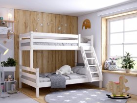 Кровать двухъярусная Адель (белый) в Ташаре - tashara.mebel-nsk.ru | фото