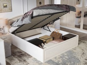 Кровать двуспальная 1,6 м Венеция КРМП-160 с подъемным механизмом в Ташаре - tashara.mebel-nsk.ru | фото