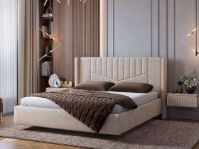 Кровать двуспальная 1,6м Диор (кашемир суфле (велюр)) в Ташаре - tashara.mebel-nsk.ru | фото