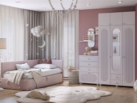 Модульная детская Милана (белое дерево/сакура) в Ташаре - tashara.mebel-nsk.ru | фото