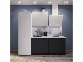 Модульная кухня Классика (белый глянец/черный) в Ташаре - tashara.mebel-nsk.ru | фото