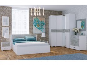 Модульная спальня Бьянка (белый/бетон) в Ташаре - tashara.mebel-nsk.ru | фото