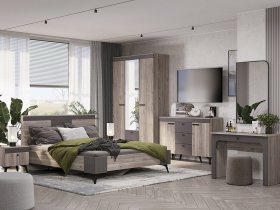 Модульная спальня Кассандра (дуб смоки/MF14) в Ташаре - tashara.mebel-nsk.ru | фото