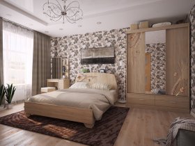Модульная спальня Виктория-1 (дуб сонома) в Ташаре - tashara.mebel-nsk.ru | фото