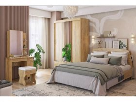 Модульная спальня Виктория-1 (дуб крафт золотой) в Ташаре - tashara.mebel-nsk.ru | фото