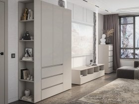 Модульная стенка Люмо (кашемир) в Ташаре - tashara.mebel-nsk.ru | фото