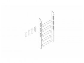 Пакет №10 Прямая лестница и опоры для двухъярусной кровати Соня в Ташаре - tashara.mebel-nsk.ru | фото