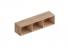 Полка настенная открытая Сицилия (дуб альпийский/тефия) в Ташаре - tashara.mebel-nsk.ru | фото