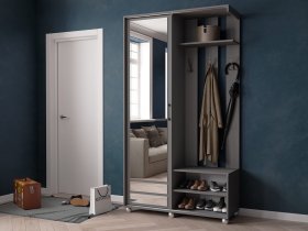 Прихожая «Ларго-2» (графит серый) в Ташаре - tashara.mebel-nsk.ru | фото