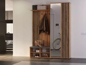 Прихожая Марракеш (дуб вотан/цемент темный) в Ташаре - tashara.mebel-nsk.ru | фото