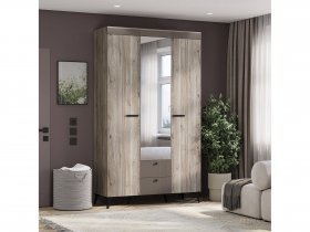 Шкаф 3-х створчатый ШК-08 Кассандра (дуб смоки/MF14) в Ташаре - tashara.mebel-nsk.ru | фото
