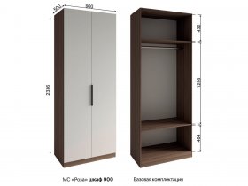 Шкаф 900 Роза (орех франклин карамельный/бежевый скин) в Ташаре - tashara.mebel-nsk.ru | фото