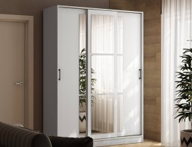 Шкаф-купе 1,6м «Стиль-2» (белый) в Ташаре - tashara.mebel-nsk.ru | фото