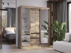 Шкаф-купе ШКК-06 Энигма (венге/дуб каньон) в Ташаре - tashara.mebel-nsk.ru | фото