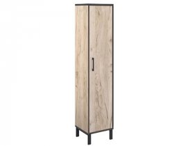 Шкаф-пенал Шк031.0 Гермес лофт (дуб крафт серый) в Ташаре - tashara.mebel-nsk.ru | фото
