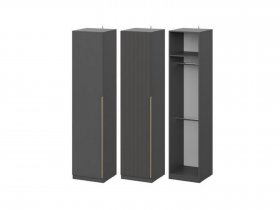 Шкаф ШК-50 Эккервуд (графит) в Ташаре - tashara.mebel-nsk.ru | фото