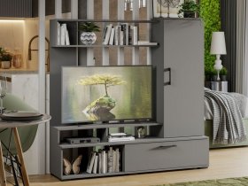 Стенка «Сиена» (графит серый) в Ташаре - tashara.mebel-nsk.ru | фото