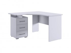 Стол компьютерный 1200 угловой Лайт-2 (белый/белый) в Ташаре - tashara.mebel-nsk.ru | фото