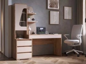 Стол компьютерный Пифагор (дуб вотан/кашемир) в Ташаре - tashara.mebel-nsk.ru | фото