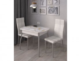 Стол обеденный Орфей-6 Ст85 (мрамор с золотыми прожилками) в Ташаре - tashara.mebel-nsk.ru | фото