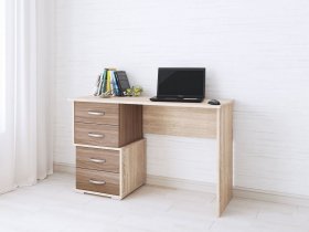Стол письменный Сити-2 (ясень шимо темный/дуб сонома) в Ташаре - tashara.mebel-nsk.ru | фото
