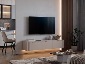 Тумба 2 Рич (кашемир/фрапучино матовый/черный) в Ташаре - tashara.mebel-nsk.ru | фото