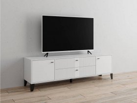 Тумба под ТВ Парус-10 (белый/белый снег) в Ташаре - tashara.mebel-nsk.ru | фото
