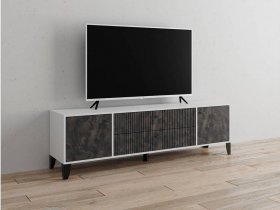 Тумба под ТВ Парус-10 (белый/мальта грей) в Ташаре - tashara.mebel-nsk.ru | фото
