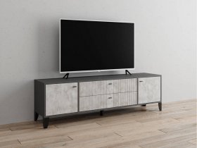 Тумба под ТВ Парус-10 (графит/мальта) в Ташаре - tashara.mebel-nsk.ru | фото