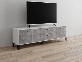 Тумба под ТВ Парус-13 (белый/ателье светлое) в Ташаре - tashara.mebel-nsk.ru | фото