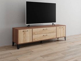 Тумба под ТВ Парус-13 (ясень шимо темный/дуб сонома) в Ташаре - tashara.mebel-nsk.ru | фото